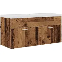 vidaXL Badkamerkast, gerecycled hout, 100 x 38,5 x 46 cm, houtvezel