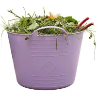 Excellent houseware Flexibele kuip / emmer - lila paars - 15 liter - kunststof - 35 x 28 cm - met handvatten
