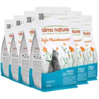 Almo Nature 6x Kattenvoer Droog Life Maintenance Vette Vis 400 gr