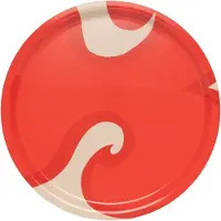 Marimekko Jokeri dienblad Sand-orange red, 31 cm