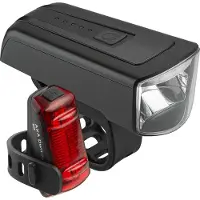 Axa Dwn Set 70 Lux Fietsverlichting – USB Oplaadbare LED Fietslamp Voor en Achter met Remlicht – Fietslampjes Waterdicht – StVZO Goedgekeurd