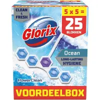 Glorix -WC blokjes - Ocean - 25 stuks - Voordeelverpakking