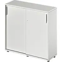 Schäfer Shop schuifdeurkast TETRIS WOOD, 3 OH, B 1200 mm, hoogte incl. glijders, lichtgrijs