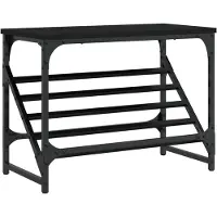 vidaXL Schoenenrek 60x30x45 cm bewerkt hout zwart
