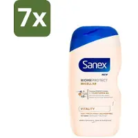 Sanex - BiomeProtect Micellair - Douchegel - Vitaliteit - 0% Sulfaat - Alle Huidtypes - 400 ml - Bulkverpakking - 7 stuks