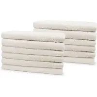 Eleganzzz Badstof Badlaken 100% Katoen 70x140cm - ivory - Set van 12