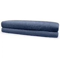 Eleganzzz Badstof Handdoek 100% Katoen 60x110cm - ocean blue - Set van 2