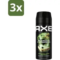 Axe Deodorant Bodyspray Green Mojito + Cedarwood 150 ml - Bulkverpakking - 3 stuks