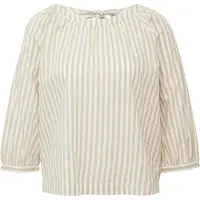 s.Oliver Blouse donkerbeige / wit