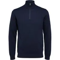 Selected Halve Ritssluiting Trui Heren Blauw XXL