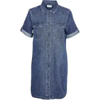 Noisy May Blousejurk 'NEW SIGNE' blauw denim