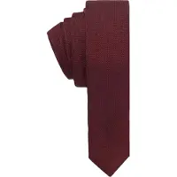 BOSS Micro Grid Jacquard Stropdas (Rood)