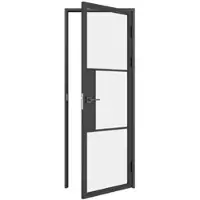 Inova complete glazen binnendeur - 90 x 202 - 3 vakken - scharnieren rechts - met slot - helder