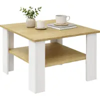 VCM Holz Beistelltisch / Couchtisch schlicht / Maße ca. H. 44 x B. 55 x T. 55 cm / quadratischer Wohnzimmertisch / Sofatisch - Disalo