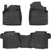 Frogum Toyota Tundra CrewMax 2010-2015 - Automatten Set (3-delig) - TPE Rubber - 6 cm Hoge Rand - Geurloos