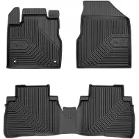 Frogum No.77 Automat / Vloermat - 3D Pasvorm - Geschikt voor Nissan Murano Z51 2009-2014 - TPE Rubber - 3-delig - Hoge Rand 4cm - Zwart