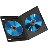 Hama Dvd Double Jewel Case With Foil, Black,