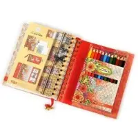 Koh-I-Noor - Set dagboek en kleurpotloden 12 stuks voor kunstenaars - Potloden - Kinderen - Volwassenen - Sinterklaas - Kerst