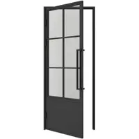 Inova Complete Glazen Binnendeur Met Kozijn - 90x215cm - Transparant - 6 Ruiten - Links