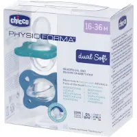 Chicco Fopspeen PhysioForma Dual Soft 16-36 maanden in blauw