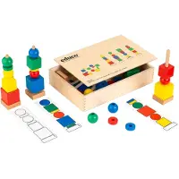 Educo Vormentoren in kist 25x19x6cm - - Educatief speelgoed