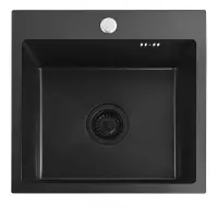 REA Leo 40 - Keukenspoelbak - Zwart - 40x45x18,5cm