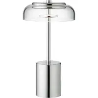 Nuura Blossi Mini Tafellamp Draagbaar Chroom / Doorzichtig - Draagbare lampen Metaal Clear - 1028003