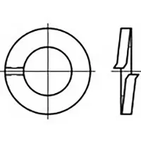 Toolcraft TO-6854064 Veerring Binnendiameter: 3 mm DIN 127 Verenstaal Verzinkt 1000 stuk(s)