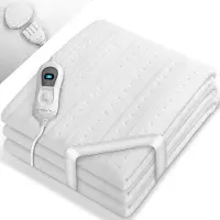 Sinnlein warmteonderbed van 150 x 80 cm met automatische uitschakeling, elektrisch deken met 3 temperatuurniveaus, warmteonderdeken voor op het bed, warmtedeken van zacht fleece