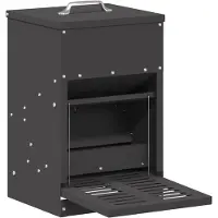 vidaXL Kip trekvoeder Zwart 25 x 42 x 40 cm Koudgewalst Staal