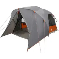 vidaXL Dome Tent voor 6 Personen Grijs en Oranje 500 x 314 x 206 cm