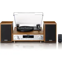 Lenco MC-160WD - HiFi Stereo set met platenspeler, DAB+/FM-radio en Bluetooth - Hout