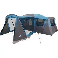 vidaXL Familietent voor 20 personen Blauw en Grijs 745 x 700 x 217 cm