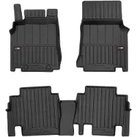 Frogum No.77 Automat / Vloermat - 3D Pasvorm - Geschikt voor Mercedes Vaneo W414 2002-2005 - TPE Rubber - 3-delig - Hoge Rand 6cm - Zwart