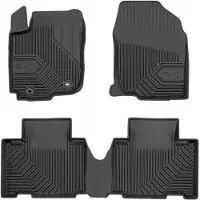 Frogum No.77 - Automatten set - Geschikt voor Toyota RAV4 IV 2015-2018 - Alleen voor Hybrid - 3D TPE Rubber - 3-delig (Achterbank eendelig) - Hoogte 4cm - Zwart