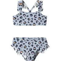 Name it Meisjes bikini set nmfzanimal wit/multicolor dierenprint