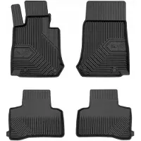 Frogum No.77 Automat / Vloermat - 3D Pasvorm - Geschikt voor Mercedes EQC vanaf 2019 - TPE Rubber - 4-delig - Hoge Rand 4cm - Zwart