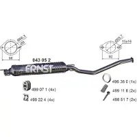 ERNST 043052 Uitlaat middendemper