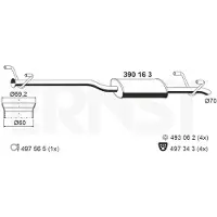 ERNST 390163 Uitlaat middendemper