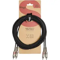 Stagg Twin RCA Phono to Phono Cable 6m