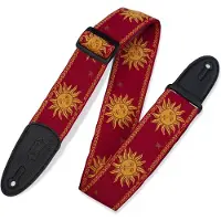 Levys Leathers Jacquard Sun Polyester Strap Red