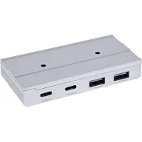 InLine magnetische USB hub (USB-A/USB-C) | 2x USB-C + 2x USB-A | USB3.1 10 Gbps | aluminium | 1,5 meter