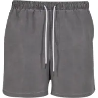 Urban Classics Zwembroek - Washed Swim Shorts - S tot XXL - voor Mannen - donkergrijs | Maat L