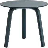 HAY Bella Salontafel Blue Charcoal Lacquered Solid Oak | Ø 45 cm x H 39 cm