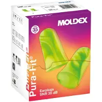 Moldex oordopjes Pura-Fit 770001, EN 352-2, SNR 36 dB, polyurethaan, groen/geel, 200 paar/doos