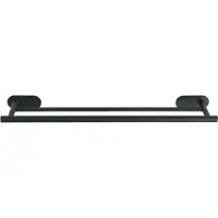 Wenko Orea turbo-loc handdoekhouder duo RVS zwart mat