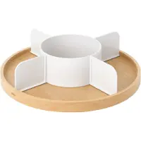 SmartaSaker Lazy Susan Draaibare Organizer - Wit/Naturel