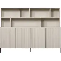 Woood New Gravure Wandkast B 200 cm - Grenen - Dust