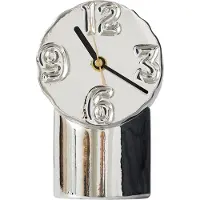 HK Living Retro keramiekklok 17,5 cm Chrome