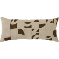 HK Living Natural patched kussen 30x70 cm Beige